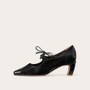 Din czółenka, czarny połysk